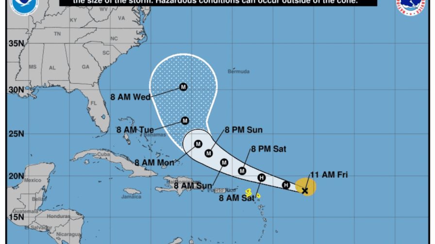 Se esperan vientos moderados y oleaje peligroso en costas de RD por el huracán Erin